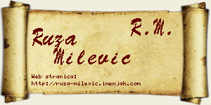 Ruža Milević vizit kartica